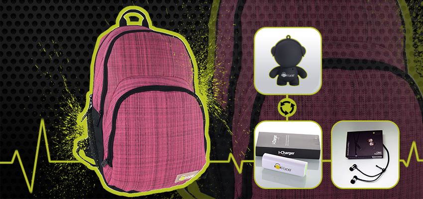 Casual Pink Gadgets Backpack