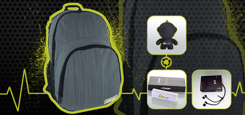 Casual Gray Gadgets Backpack